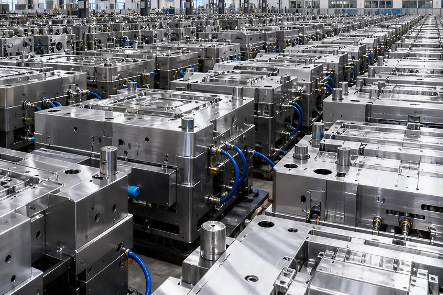 Close-up photos of molds used by Chinese plastic valve manufacturers 1 JARO produces over 2000 sets of injection molds for valves and pipe fittings.