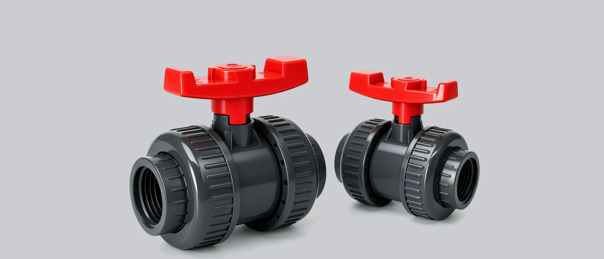 PVC-U Double Union Ball Valve with True Union Design 4 PVC-U double union ball valve with true union design for water supply, irrigation and industrial piping systems